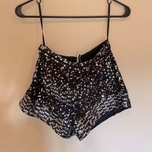 Topshop Sequin Hot Shorts
